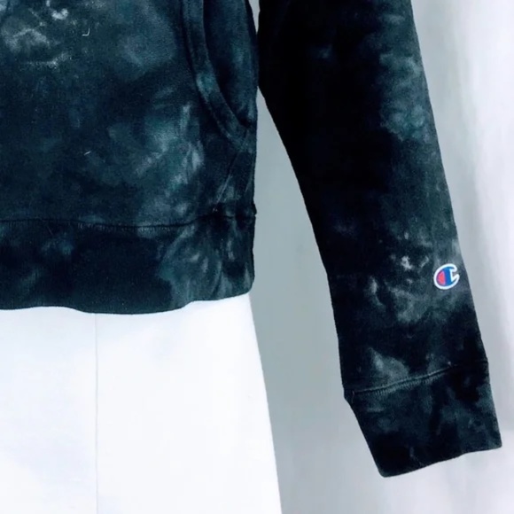 Champion Womens Hoodie Reverse Weave Scrunch Tie Dye Script Logo Size S - Picture 5 of 8